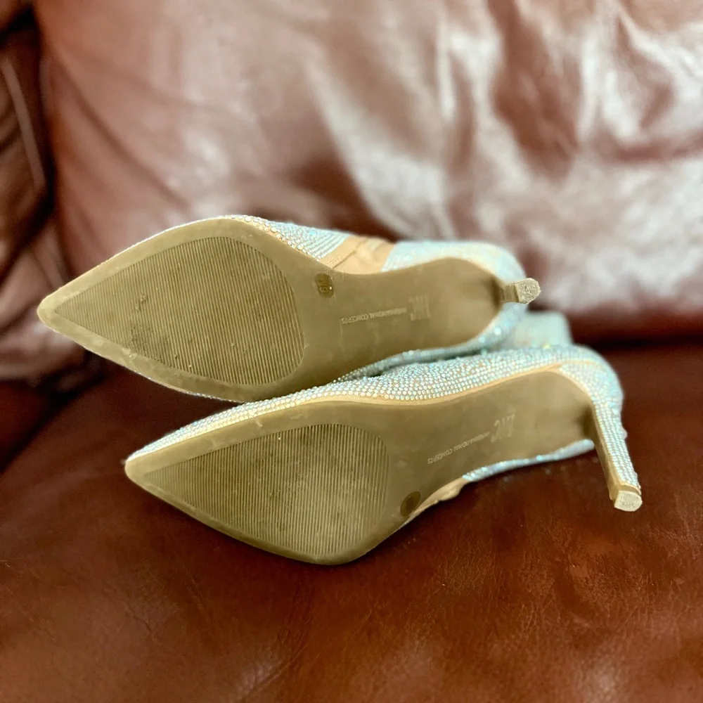 INC International Concepts Sparkling Rhinestone Heeled Boots - Picture 10 of 13